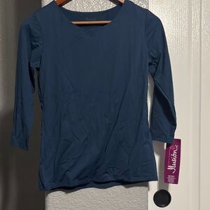 Blue Long Sleeve Top